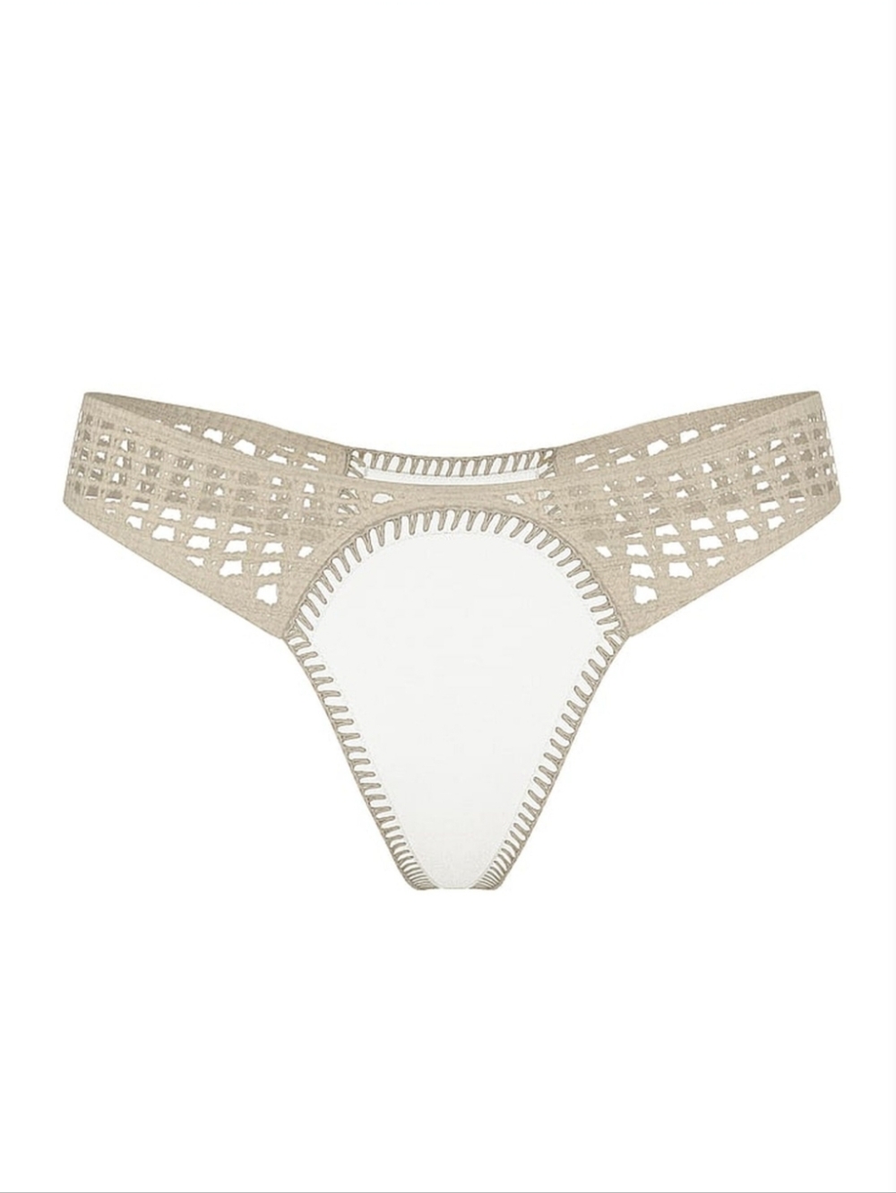 Victoria's Secret Swim Archives Crochet Scuba Thong Bikini Bottom Sz XL NWT